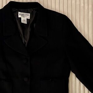 Vintage Pendleton Cropped Black Jacket
